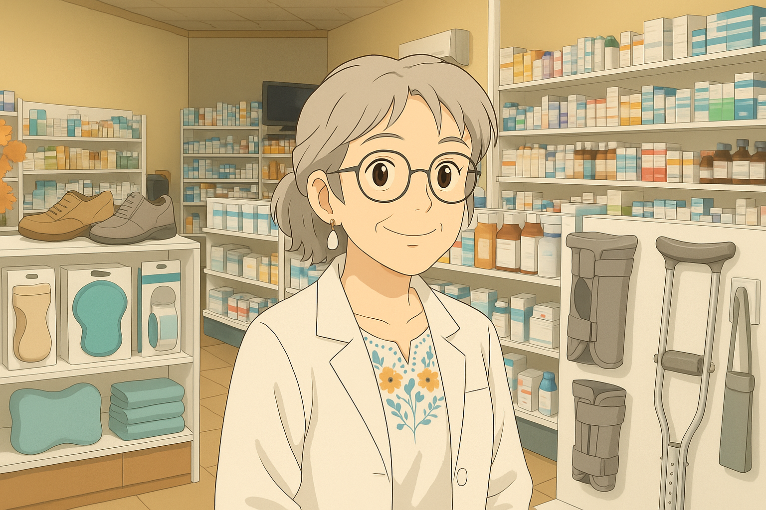 Pharmacienne souriante