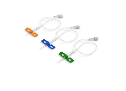 Aiguilles-butterfly Aiguilles papillon Butterfly Luer Lock 21G vert, 23G bleu et 25G orange, prélèvement sanguin stérile