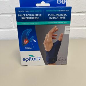 Orthèse pouce rigide de repos main gauche en taille S