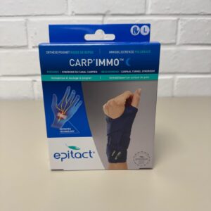 Attelle Car'Immo de la main gauche en taille L. Dans son emballage bleu