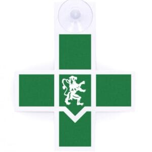 CROIX INFIRMIERE VENTOUSE VERT