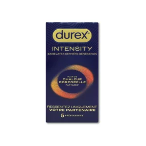 Boite de 5 préservatifs Durex intensity