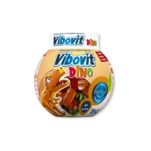 Vibovit Junior 4+ Dino gommes vitamines enfant 50 pièces, 10 vitamines et minéraux dès 4 ans