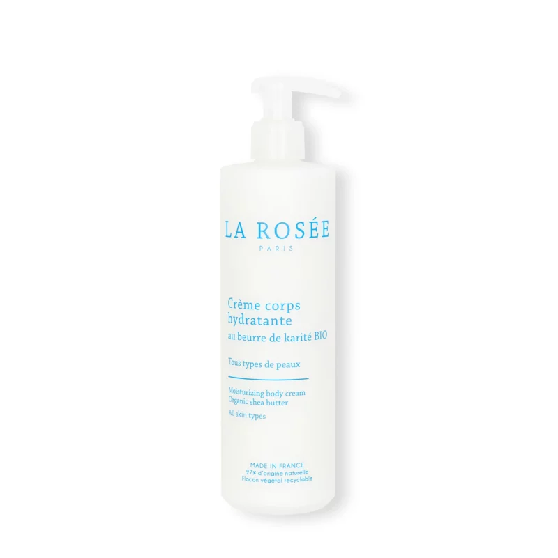 Crème corps hydratante LA ROSEE en flacon 400ml