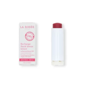 Recharge stick lèvres teinté La Rosée 4,5 g, teinte framboise au beurre de karité bio