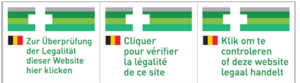 Logo officiel permettant de vérifier la légalité d’une pharmacie en ligne en Belgique