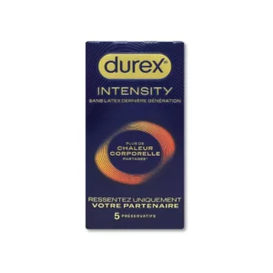 Boite de 5 préservatifs Durex intensity