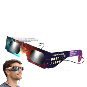 Lunettes éclipse solaire certifiées ISO 12312-2, 1 paire, observation du Soleil en sécurité